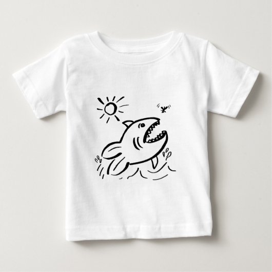 T-shirt Pour Bébé Poisson affamé - et (Devant)