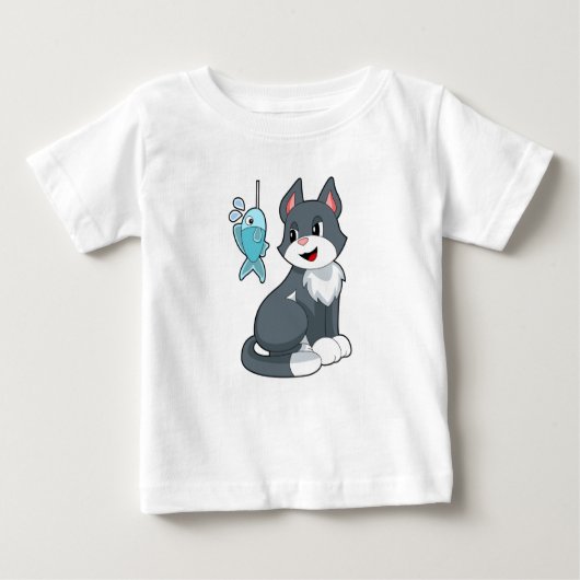 T-shirt Pour Bébé Poisson de chat (Devant)