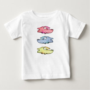T-shirt Pour Bébé Poissons heureux nageant colorés
