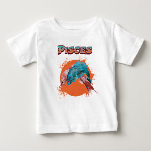 T-shirt Pour Bébé Poissons Zodiaque Horoscope Signe d'Eau Astrologie