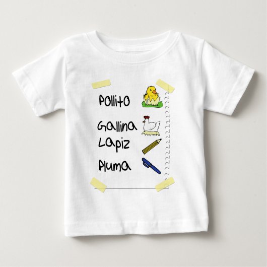 T-shirt Pour Bébé pollito / poulet (Devant)