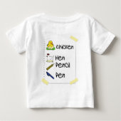 T-shirt Pour Bébé pollito / poulet (Dos)