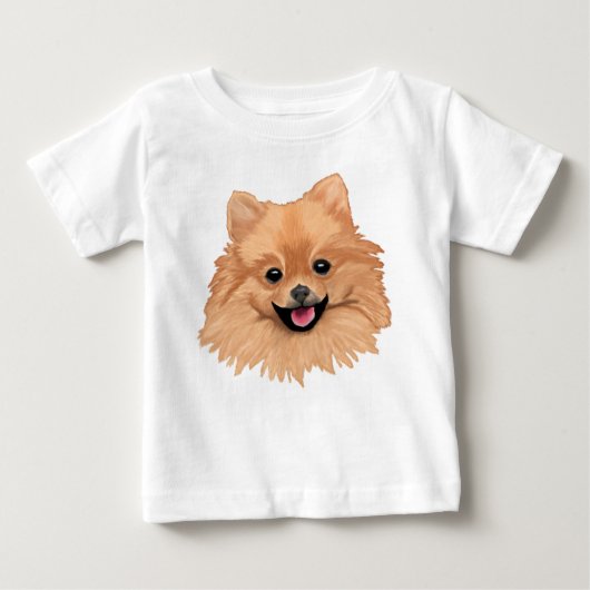 T-shirt Pour Bébé Pomeranian (Devant)