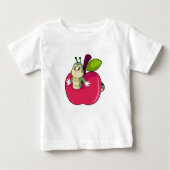 T-shirt Pour Bébé Pomme Caterpillar (Devant)