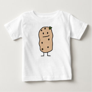 T-shirt Pour Bébé Pomme de terre de sourire mignonne heureuse