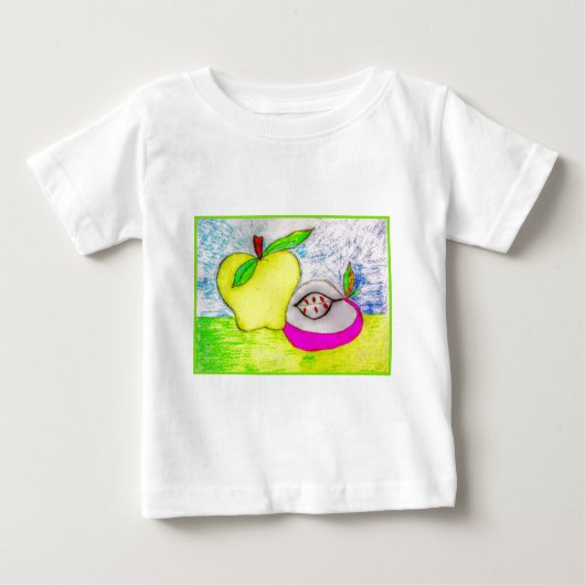 T-shirt Pour Bébé Pommes d'art Pop Creeper biologique bébé (Devant)