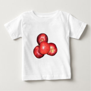 T-shirt Pour Bébé Pommes Rouges Douces et Croquantes - Impression de
