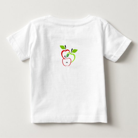 T-shirt Pour Bébé Pommes rouges et vertes (Dos)