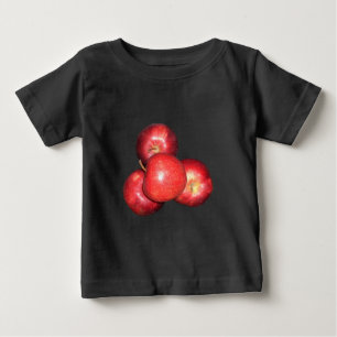 T-shirt Pour Bébé Pommes rouges sucrées et crêpes - Impression de fr