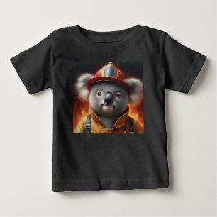 T-shirt Pour Bébé Pompier Koala