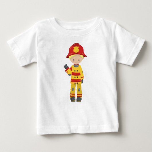 T-shirt Pour Bébé Pompier, Sapeur-pompier, Lutte contre l'incendie,  (Devant)