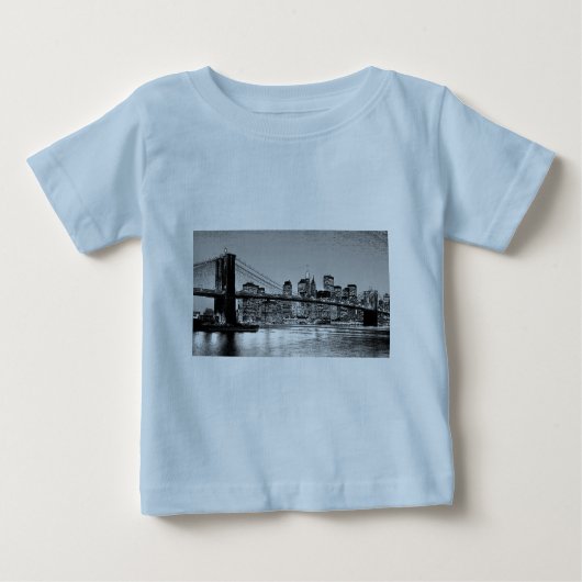 T-shirt Pour Bébé Pont de Brooklyn New York City (Devant)