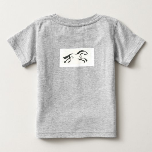 T-shirt Pour Bébé Pony bleu (Dos)
