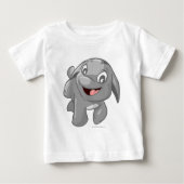 T-shirt Pour Bébé Poogle Silver (Devant)
