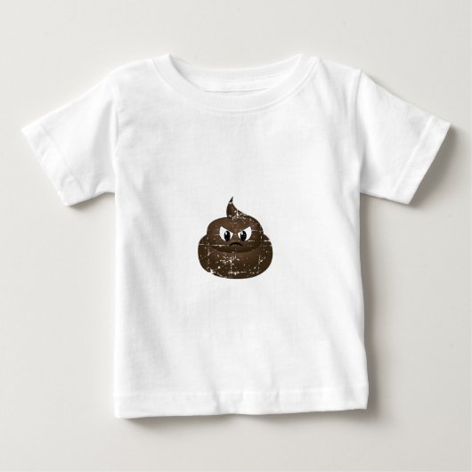 T-shirt Pour Bébé Poop de dessin en colère (Devant)