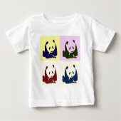 T-shirt Pour Bébé Pop Art Baby Pandas (Devant)