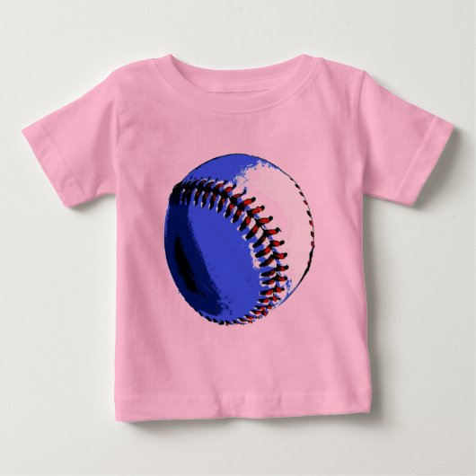 T-shirt Pour Bébé Pop Art Baseball (Devant)