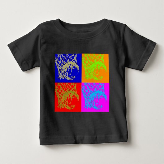 T-shirt Pour Bébé Pop Art Basket (Devant)