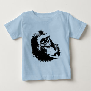 T-shirt Pour Bébé Pop Art drôle Chimpanzé