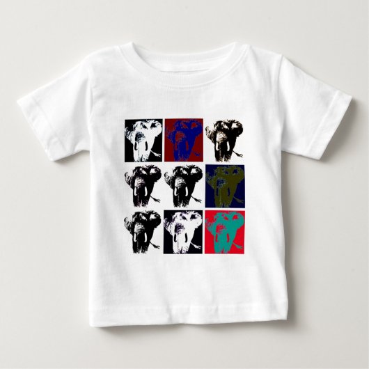 T-shirt Pour Bébé Pop Art Elephants (Devant)
