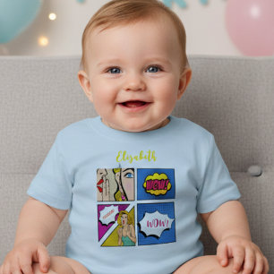 T-shirt Pour Bébé Pop art girl comique