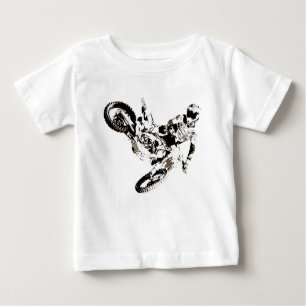 T-shirt Pour Bébé Pop Art Motocross Motorcyle Sport