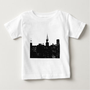 T-shirt Pour Bébé Pop Art silhouette de New York