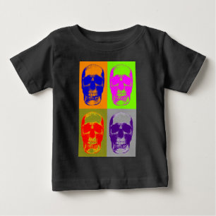 T-shirt Pour Bébé Pop Art Skull