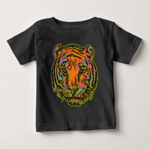 T-shirt Pour Bébé Pop Art TIGER HEAD + votre backgr. & idées