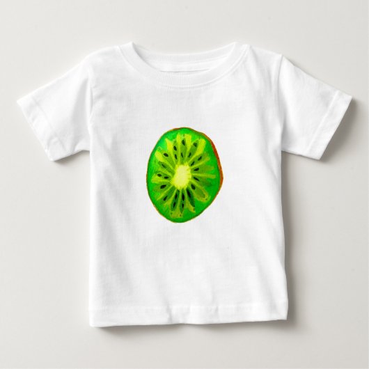 T-shirt Pour Bébé Pop art vif kiwi fruit original aquarelle (Devant)