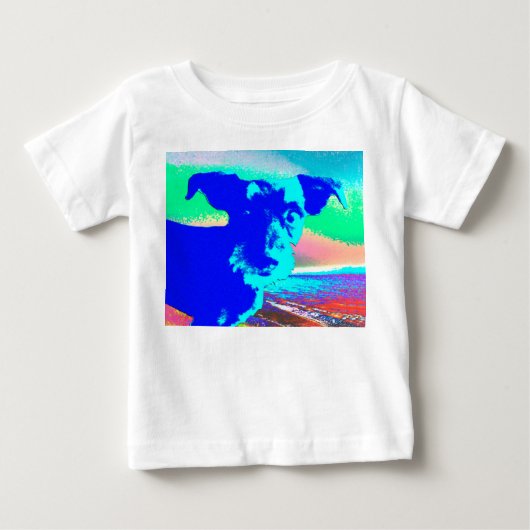 T-shirt Pour Bébé Pop Chiot (Devant)
