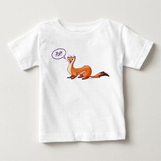 T-shirt Pour Bébé POP PREND LE WEASEL par Jeff Willis Art (Devant)