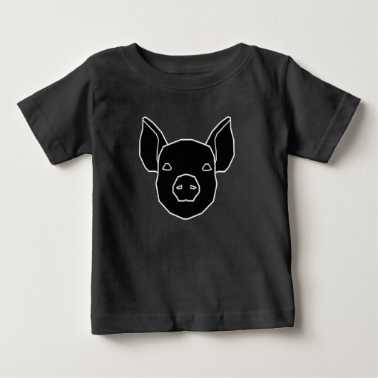 T-shirt Pour Bébé porc (Devant)