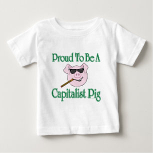 T-shirt Pour Bébé Porc capitaliste fier