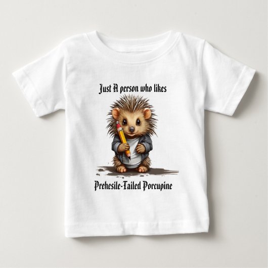 T-shirt Pour Bébé Porcupine à queue de Prehesile pour bébé avec cray (Devant)