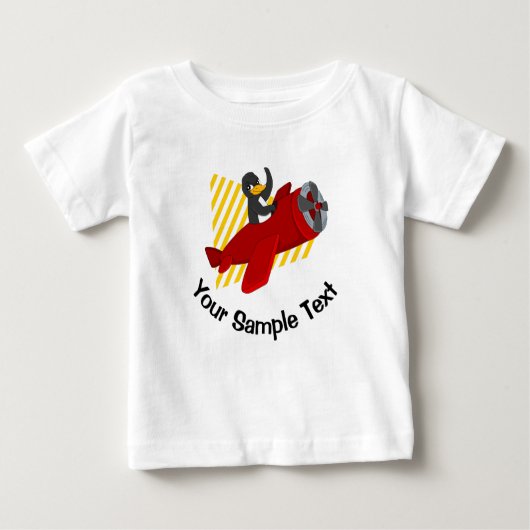 T-shirt Pour Bébé Porte - clé de pingouin volant (Devant)