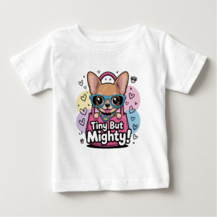 T-shirt Pour Bébé Porte-clés et cordons Chihuahua Tiny mais Puissant