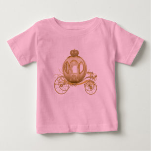 T-shirt Pour Bébé Porte Princesse rose et or Bébé fille