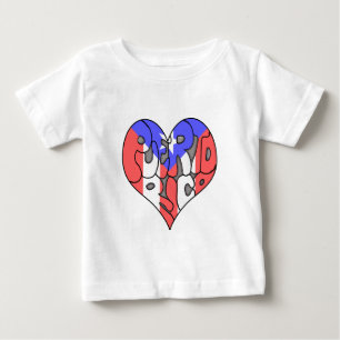 T-shirt Pour Bébé Porto Rico Graffiti Heart