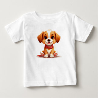 T-shirt Pour Bébé Portrait de chiot mignon pour les amoureux des chi