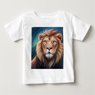 T-shirt Pour Bébé Portrait de l'Art numérique Lion