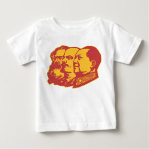 T-shirt Pour Bébé Portrait de Marx Lénine Mao