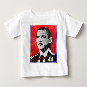 T-shirt Pour Bébé Portrait de rouge de Barack Obama