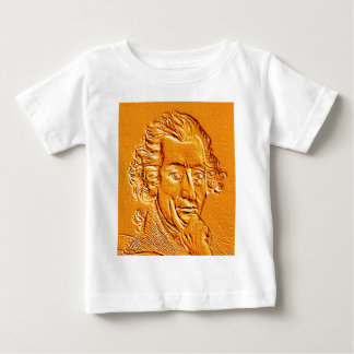 T-shirt Pour Bébé Portrait de Thomas Paine en or