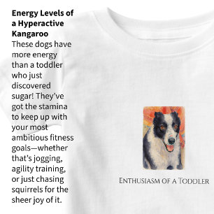 T-shirt Pour Bébé Portrait numérique de Border Collie