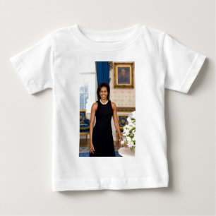 T-shirt Pour Bébé Portrait officiel de la Première Dame Michelle Oba