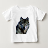T-shirt Pour Bébé Portrait Wolf (Devant)