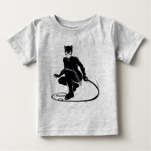 T-shirt Pour Bébé Pose à pinceau en encre Catwoman