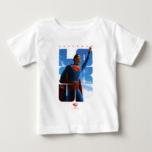 T-shirt Pour Bébé Pose de Superman en l'air (Devant)