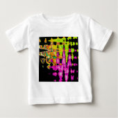 T-shirt Pour Bébé Poster d'art Abstrait Neon Glitch Imprimer (Devant)